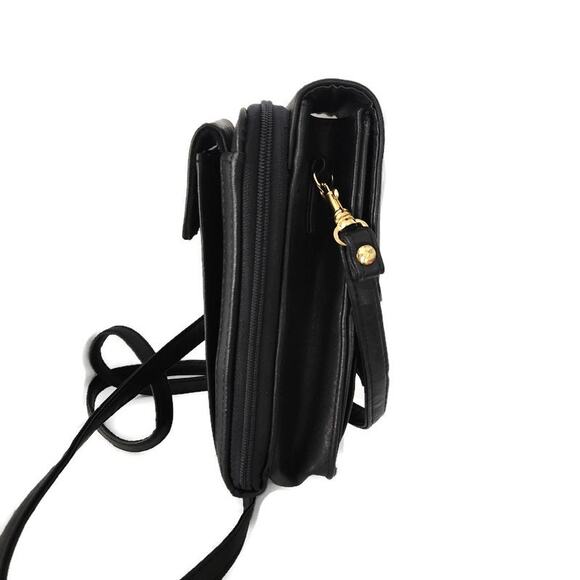 Kolta Women's Black Multi Compartment Mini Crossbody Bag - Picture 4 of 9